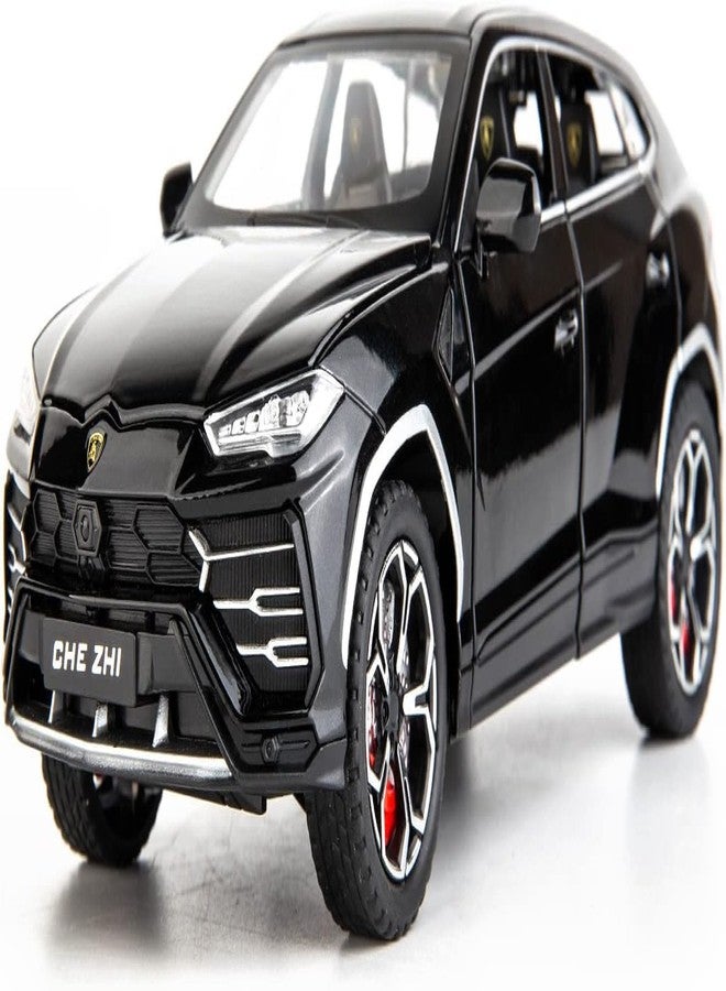 VBE® Lemborghinii Urus Black Toy Car Metal Pull Back Diecast Car with Openable Door and Sound Light, Gifts Toys for Kids (Black Lemborghinii Urus) - Image 1